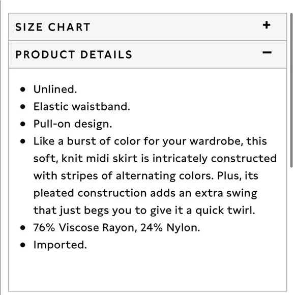 Banana Republic Pleated Knit Midi Skirt in Blue White & Red Stripes - Picture 8 of 8